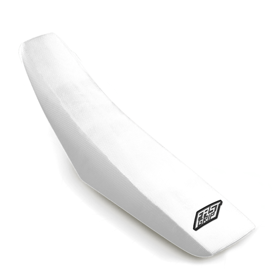 housse de selle ktm 50 65 85 125 250 300 350 450 500 sx sxf exc excf fast grip anti dérapante monobloc blanche