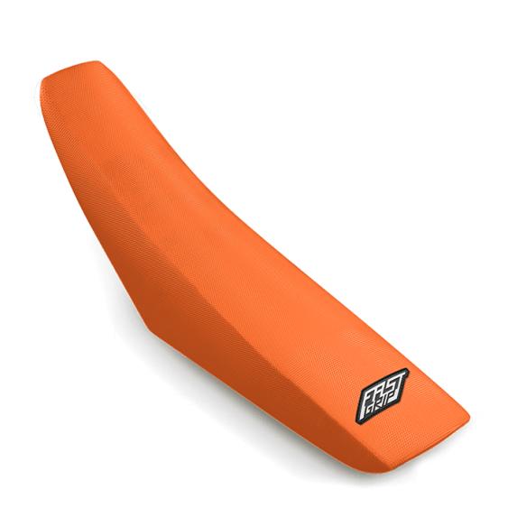housse de selle ktm 50 65 85 125 250 300 350 450 500 sx sxf exc excf fast grip anti dérapante monobloc orange