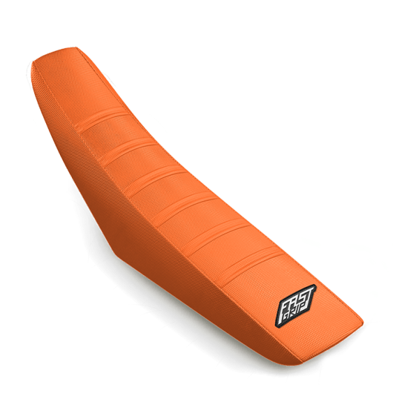 housse de selle ktm 50 65 85 125 250 300 350 450 500 sx sxf exc excf fast grip anti dérapante orange