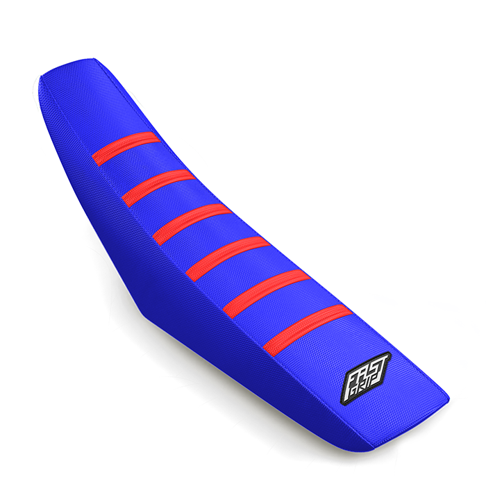 housse de selle rfn SX-E5 fast grip seat cover antidérapante bleue rouge