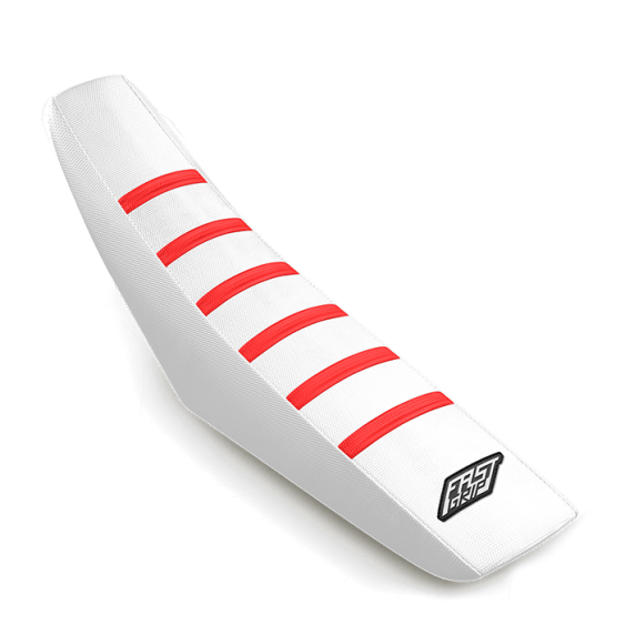 housse de selle suzuki 125 250 rm rmz fast grip anti dérapante blanche rouge