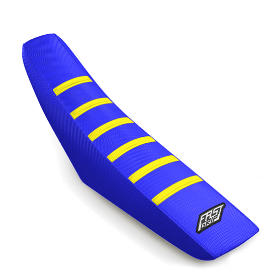 housse de selle suzuki 125 250 rm rmz fast grip anti dérapante bleue jaune