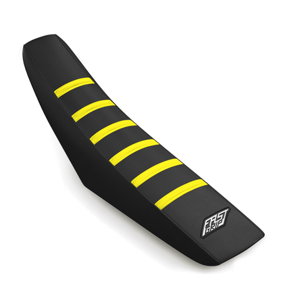 housse de selle suzuki 65 85 125 250 450 rm rmz fast grip anti dérapante noire jaune