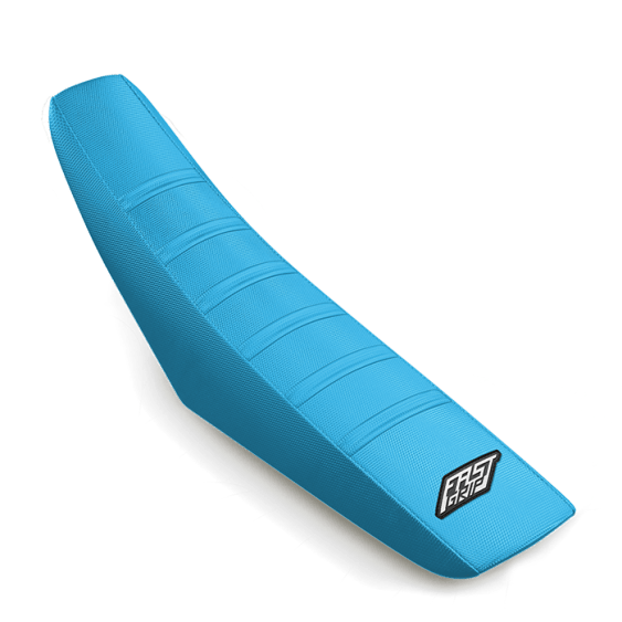 housse de selle tm racing 85 125 144 250 300 350 450 mx en fi fast grip anti dérapante bleue