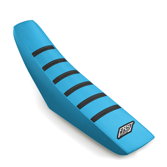 housse de selle tm racing 85 125 144 250 300 350 450 mx en fi fast grip anti dérapante bleue noire