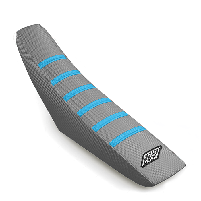 housse de selle tm racing 85 125 144 250 300 350 450 mx en fi fast grip anti dérapante grise bleue
