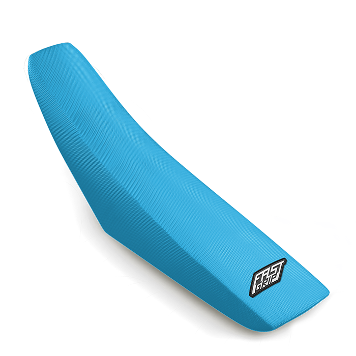 housse de selle tm racing 85 125 144 250 300 350 450 mx en fi fast grip anti dérapante monobloc bleue