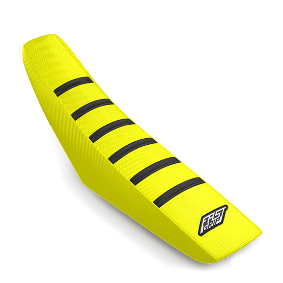 housse de selle triumph 250 450 tf tfe seat cover fast grip anti dérapante jaune fluo noire