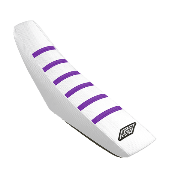 housse de selle yamaha 50 65 85 125 250 450 pw yz yzf wrf yze fast grip anti dérapante blanche violette