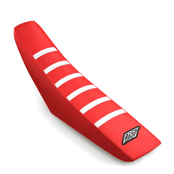housse de selle yamaha 50 65 85 125 250 450 pw yz yzf wrf yze fast grip anti dérapante rouge blanche 2