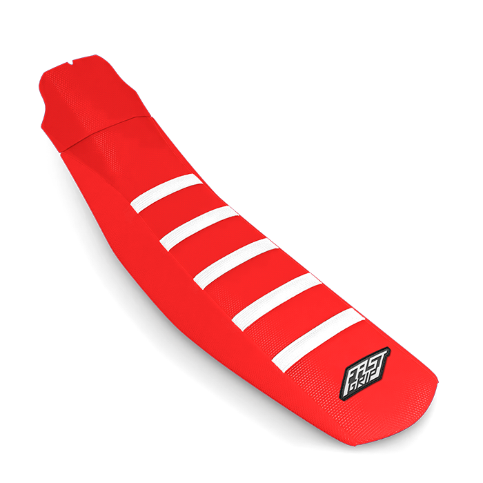 housse de selle yamaha 50 65 85 125 250 450 pw yz yzf wrf yze fast grip anti dérapante rouge blanche
