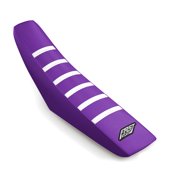 housse de selle yamaha 50 65 85 125 250 450 pw yz yzf wrf yze fast grip anti dérapante violette blanche 2