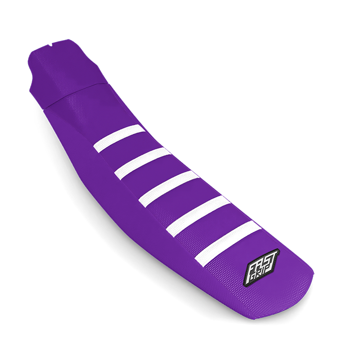housse de selle yamaha 50 65 85 125 250 450 pw yz yzf wrf yze fast grip anti dérapante violette blanche