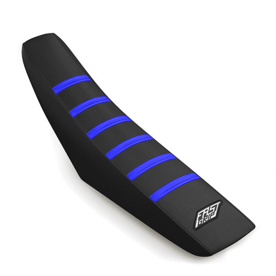 housse de selle yamaha pw yz yzf wr wrf 50 65 85 125 250 450 fast grip anti dérapante noire bleu 2