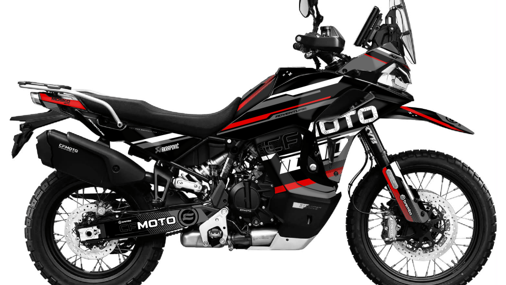 kit déco cf moto cfmoto 1000 mtx 1000mtx 2026 2027 2028 trail ng race séries gris rouge decals stickers adventure graphics autocollant adhesifs visuel
