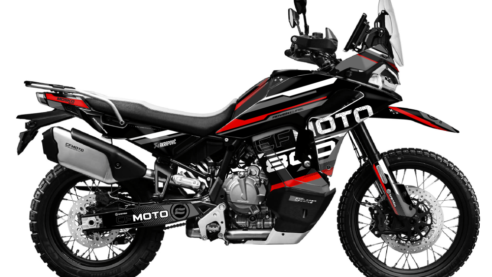 kit déco cf moto cfmoto 800 mtx 800mtx 2025 2026 2027 trail ng race séries gris rouge decals stickers adventure graphics autocollant adhesifs visuel