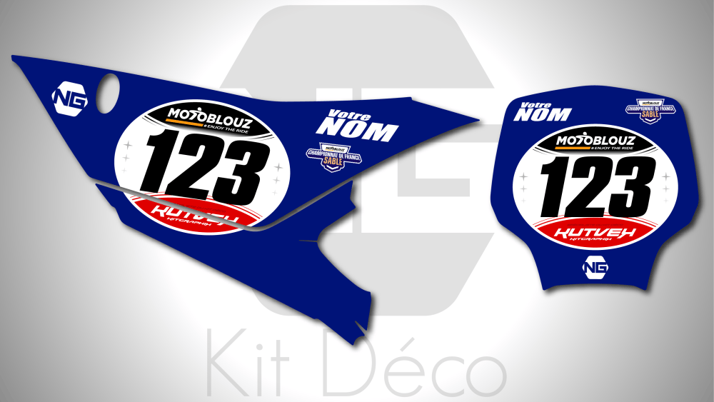 kit déco fond de plaque numéro 250 450 yzf 2026 2027 2028 yamaha motocross ng cfs saison 2026 2027 sable france mx decals stickers graphics autocollant adhesifs