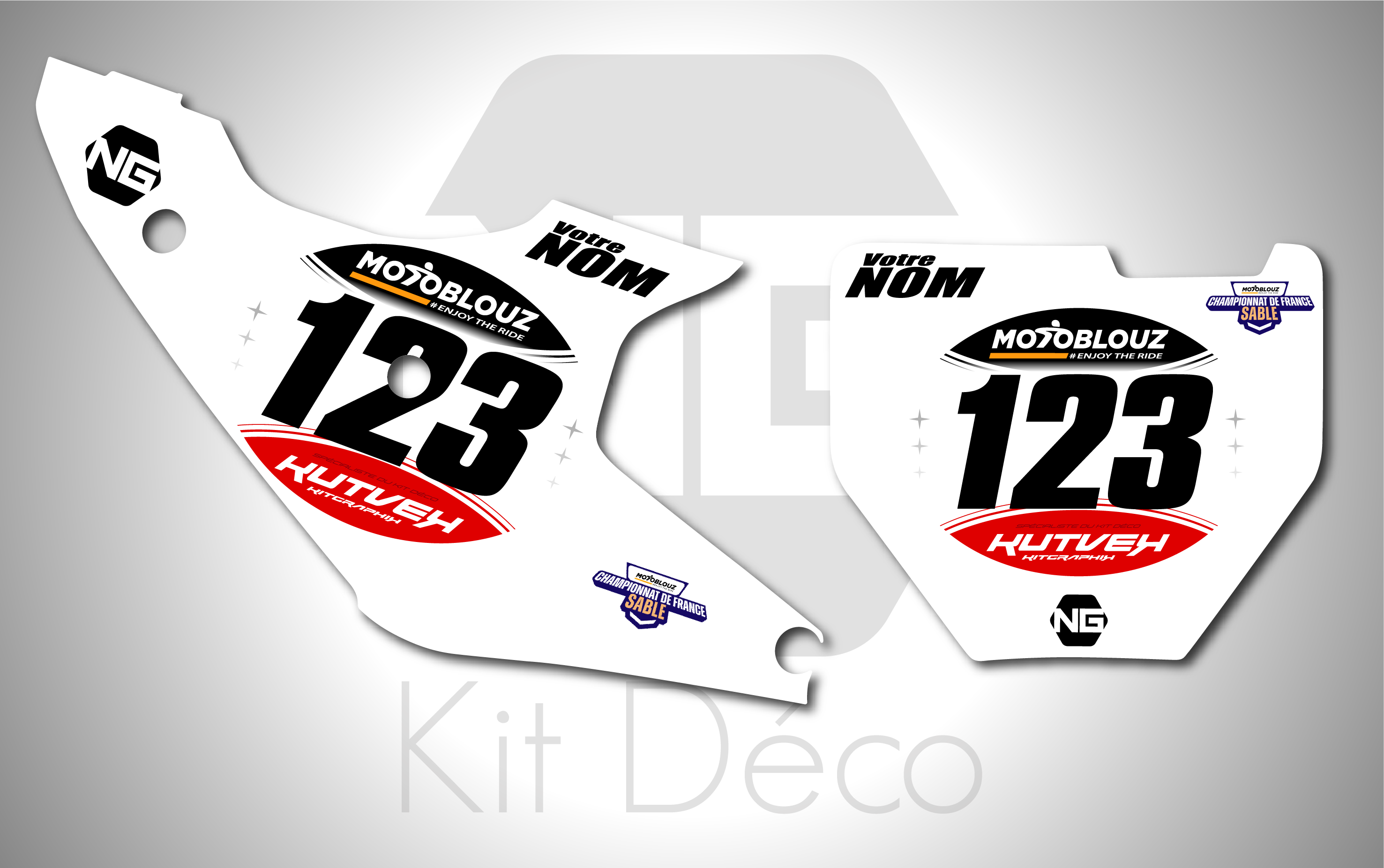 kit déco fond de plaque numéro 50 65 85 125 150 250 300 350 450 TC FC 2023 2024 2025 2026 2027 2028 husqvarna ng cfs saison 2026 2027 sable france motocross graphics mx decals autocollant adhesifs