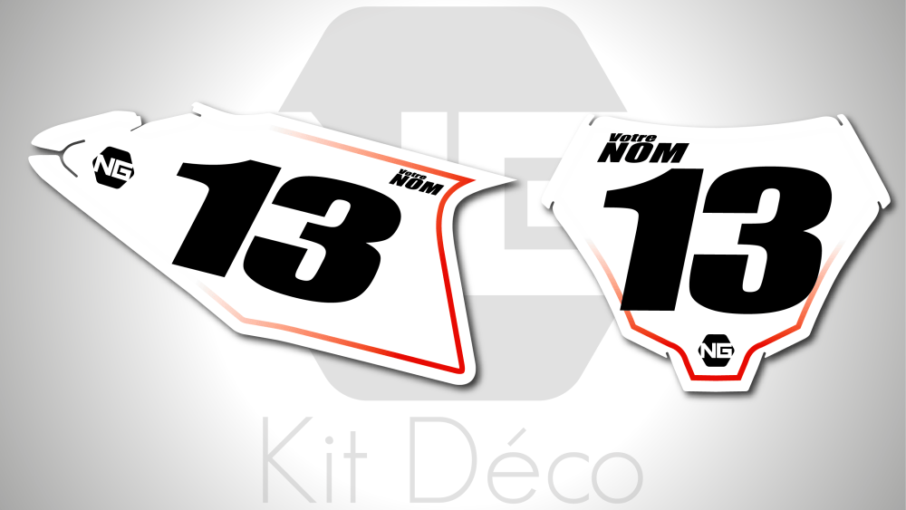 kit déco fond de plaque numéro 50 65 85 125 150 250 300 350 450 mc mcf 2024 2025 2026 2027 2028 gasgas motocross ng basic séries mx decals stickers graphics autocollant adhesifs