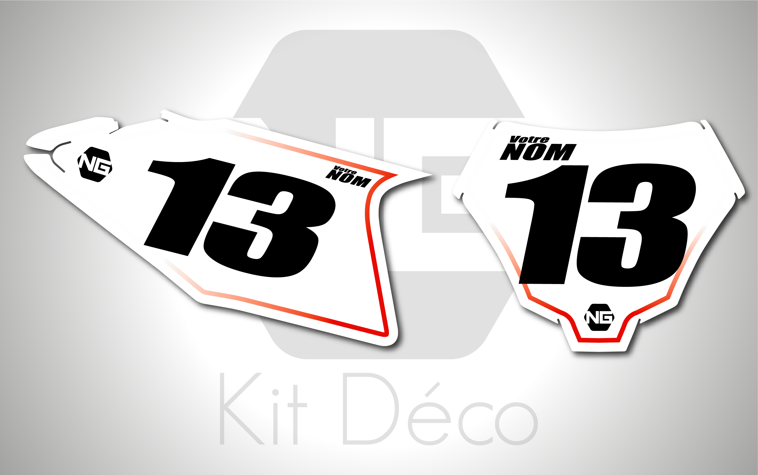 kit déco fond de plaque numéro 50 65 85 125 150 250 300 350 450 mc mcf 2024 2025 2026 2027 2028 gasgas motocross ng basic séries mx decals stickers graphics autocollant adhesifs