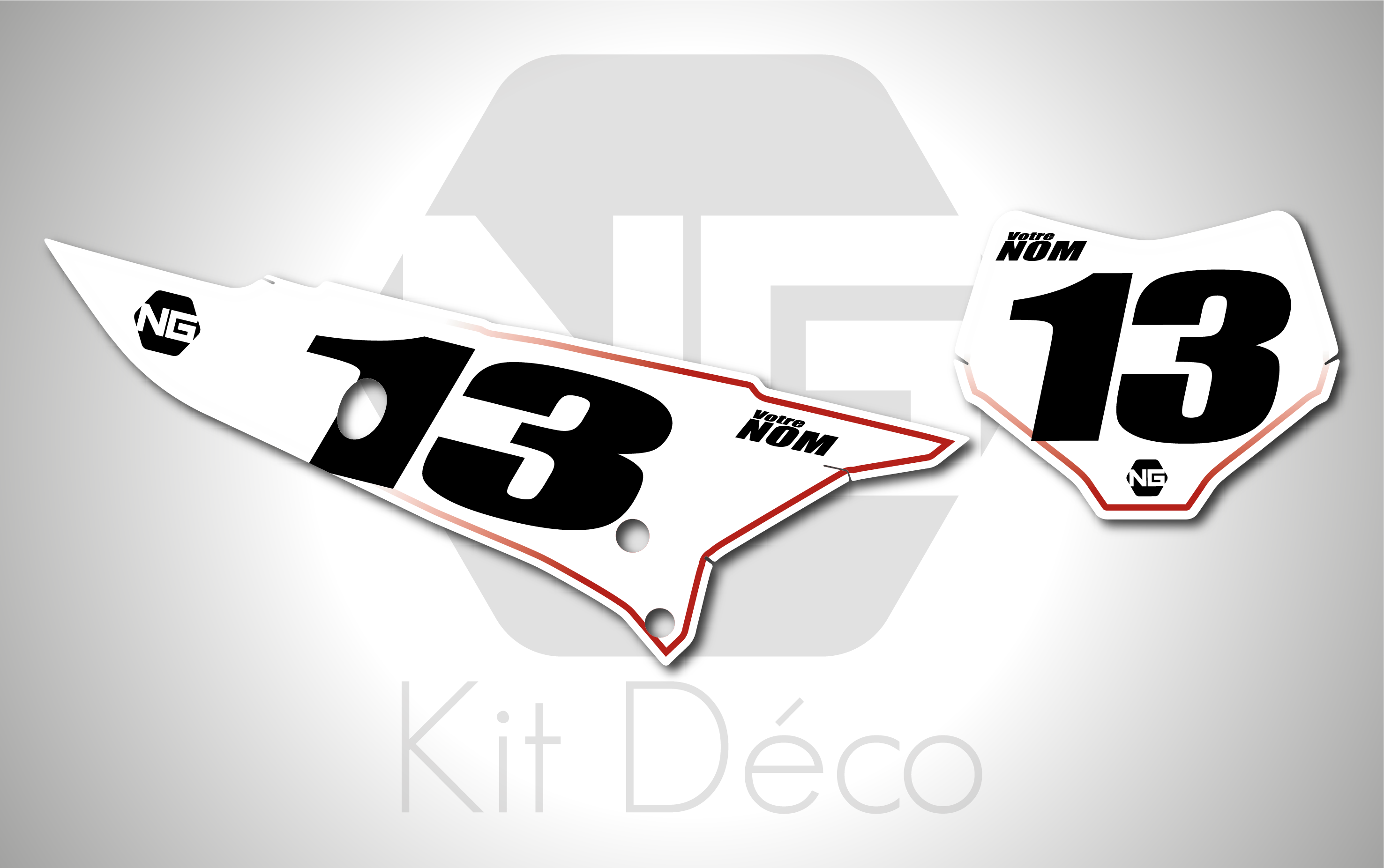 kit déco fond de plaques numéro ducati 250 450 desmo mx 2025 2026 2027 ng basic séries motocross graphics autocollant decals stickers