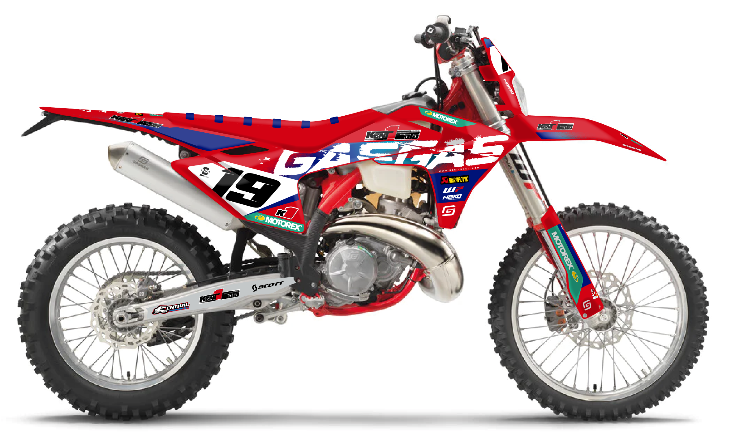 kit déco gasgas 125 250 300 350 450 500 ec ecf 2024 2025 2026 2027 2028 enduro ng k1 2027 rouge blanc bleu décals stickers graphics autocollant adhesifs visuel