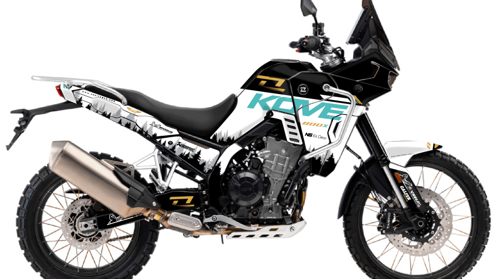 kit déco kove 800 x rally 2024 2025 2026 2027 2028 2029 trail moto ng fir séries noir gris blanc vert mint decals stickers graphics autocollant adhesifs visuel