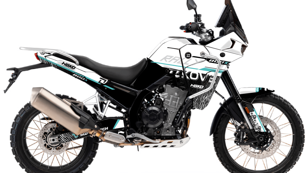 kit déco kove 800 x rally 2024 2025 2026 2027 2028 2029 trail moto ng raid séries noir blanc vert mint decals stickers graphics autocollant adhesifs visuel